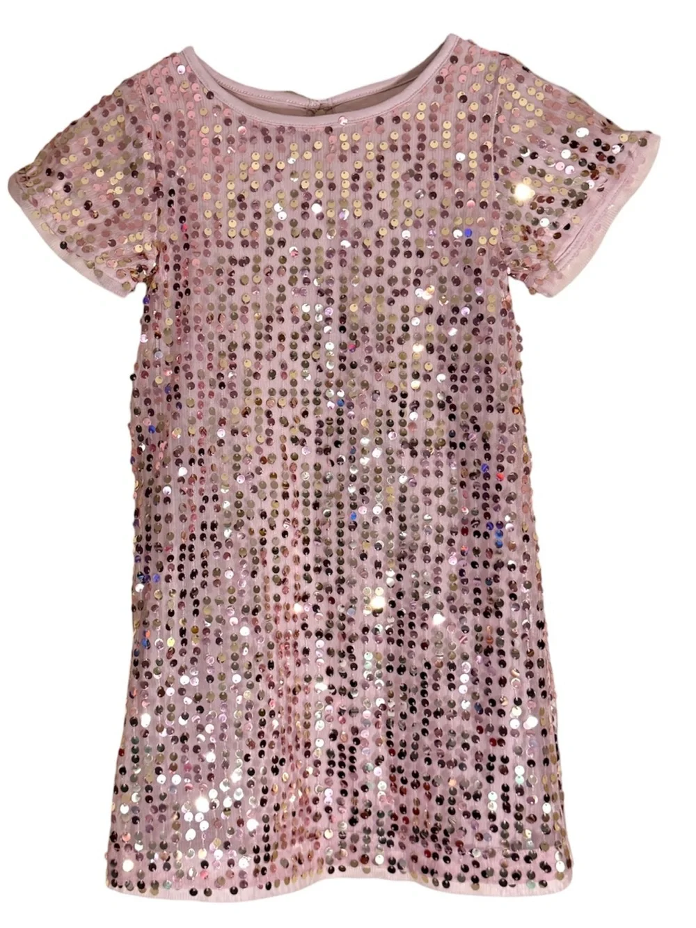 wonder nation pink sequined formal dress Girls' size 6-6x | f